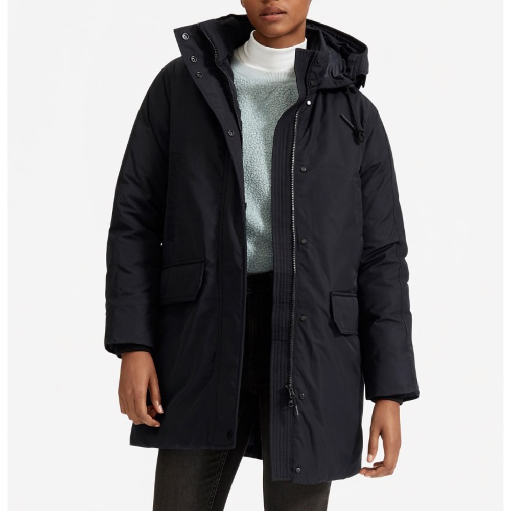 Everlane ReNew Military Parka, XS, Black
